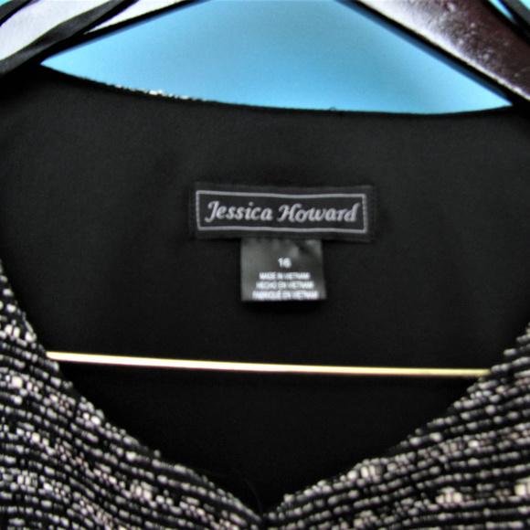 Jessica Howard Waist Jacket NWT Sz 16 Black/white - Picture 6 of 8